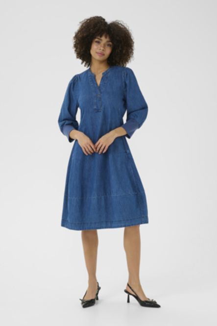 Hovedbilde Culture CUALLURA ARPA 3/4 SLEEVE DRESS - Blue 