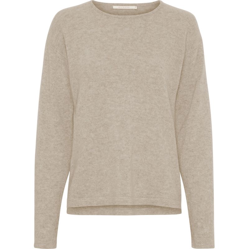  BTF SELINA Pure Cashmere Pullover - Beige Melange