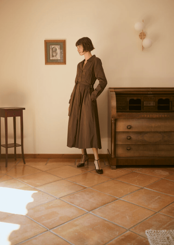 Culture CUelna Antoinett Dress - Coffee Bean