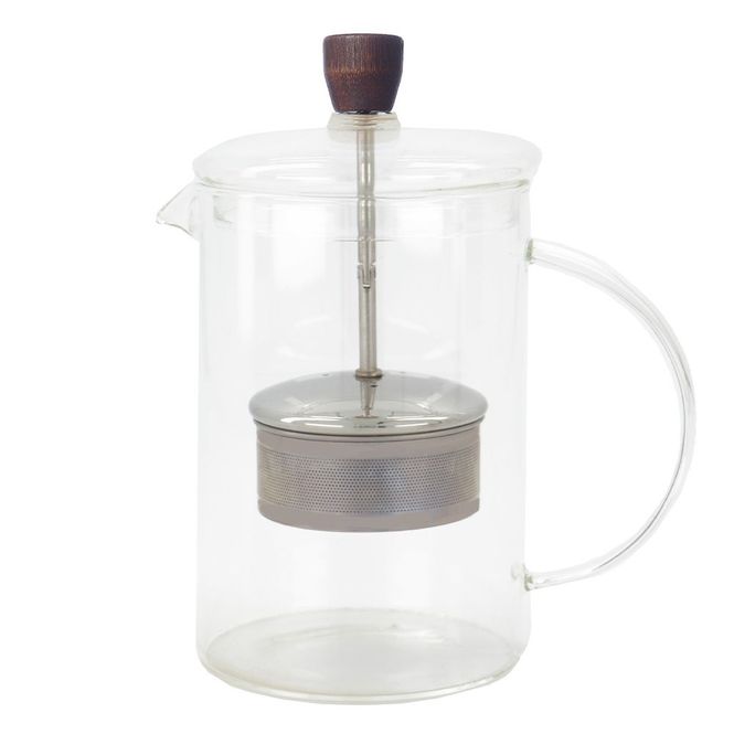 Hovedbilde Tekanna i glas, mörk träplupp/ Ernst