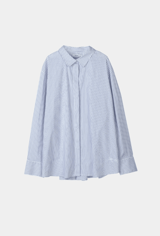 JANIS SHIRT - BL5UE/WHITE STRIPE/ Stylein