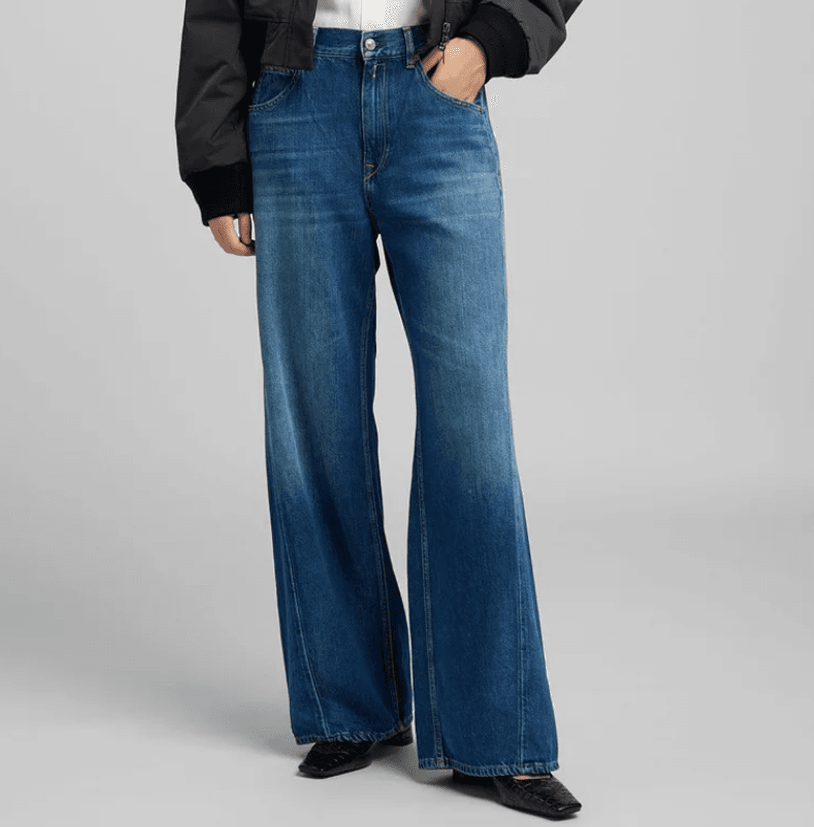 NARJA BAGGY-FIT JEANS MID BLUE/ Replay