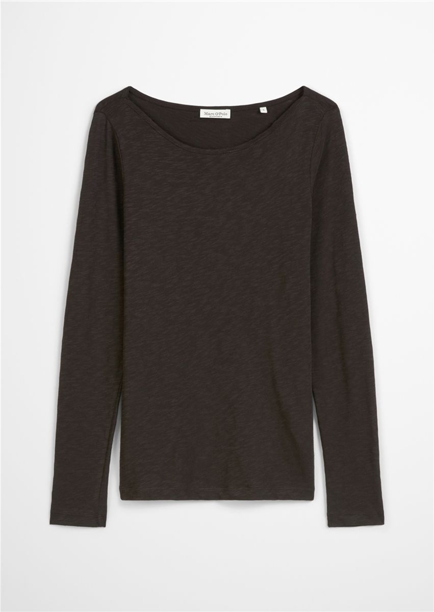 Longsleeve regular dark coffee/ Marc O'Polo