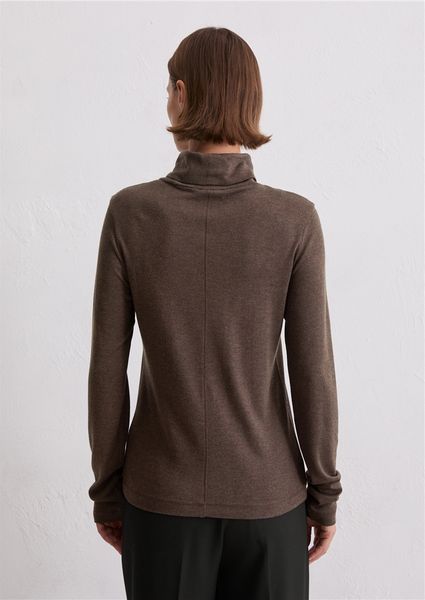 Hovedbilde High neck long sleeve shaded brown melange/ Marc ...