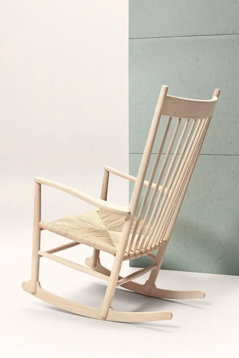 Gyngestol - J16 Natur Papirgarn / Såpet Eik Fredericia