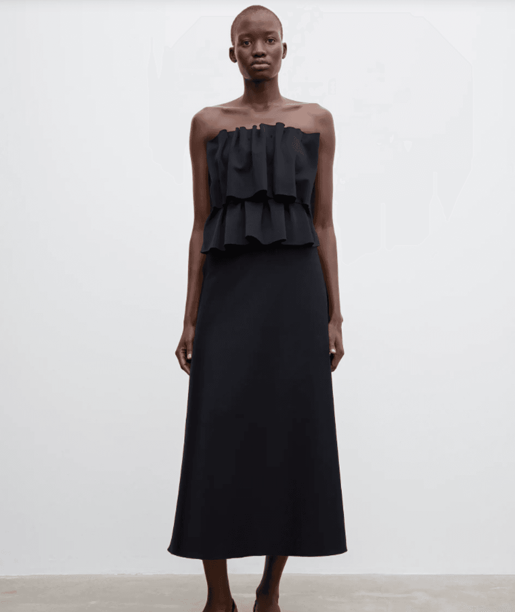 Sculpted tube dress black/ Dagmar