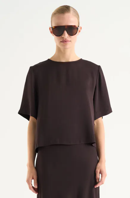 Hovedbilde Twist&Tango Leonie Satin Tee - Mocha Brown