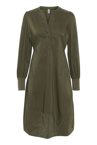 Hovedbilde CUantoinett Rib Dress Burnt Olive - Green  - Red/ ...