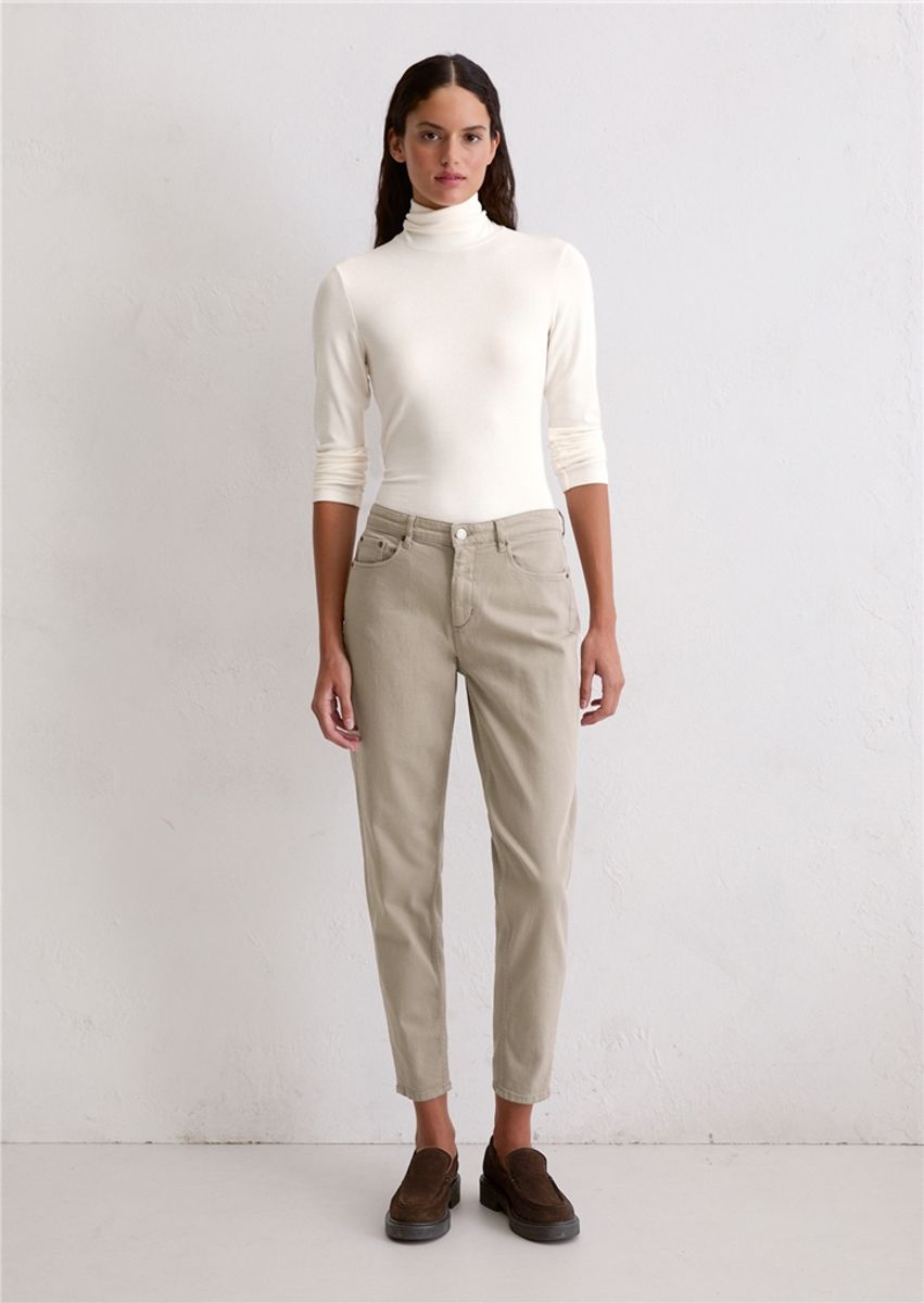 Denim trouser, slim fit, cropped length, high waist,/ Marc O`polo