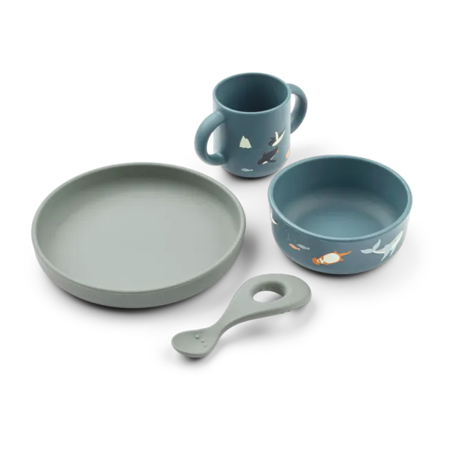 Hovedbilde Vivi Printed Tableware set. Artic Sea/ Oceanview. ...