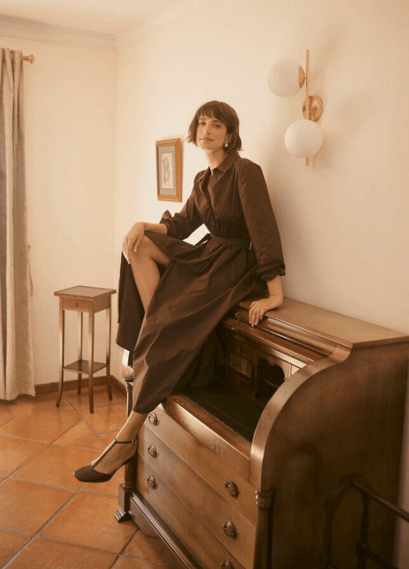 Culture CUelna Antoinett Dress - Coffee Bean