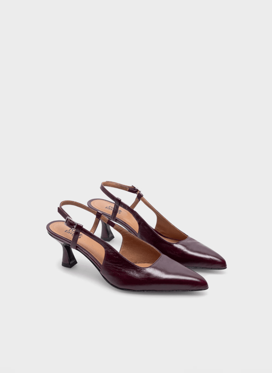New York Slingback Heels Reddish Brown/ Twist&Tango