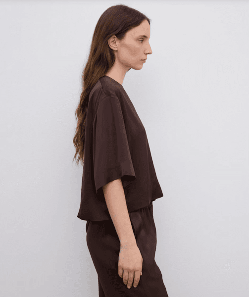 Hovedbilde Woven fluid t-shirt Chocolate Brown/ Dagmar