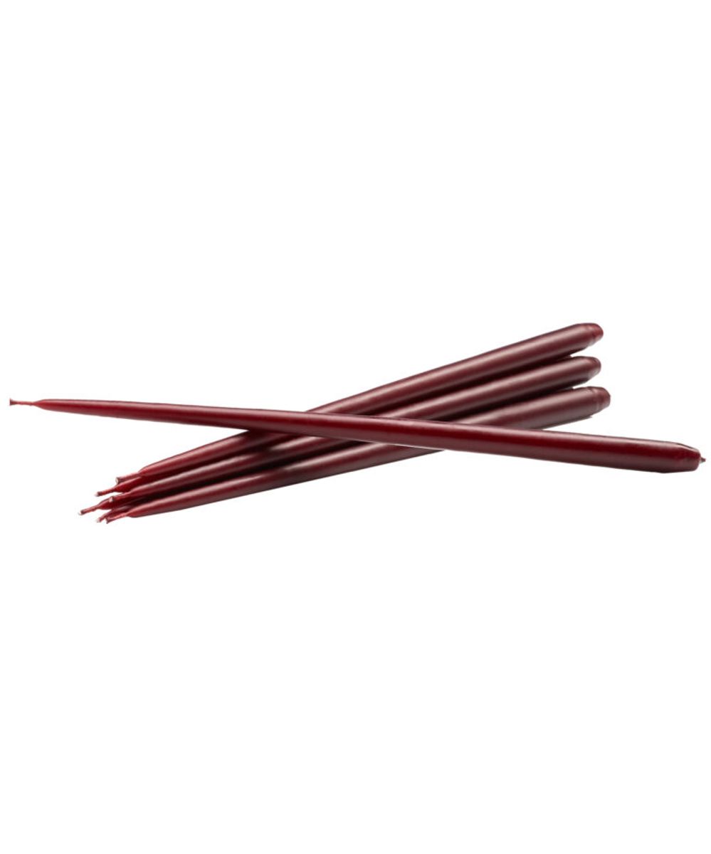 Taper candles burgundy red/ Stoff Nagel