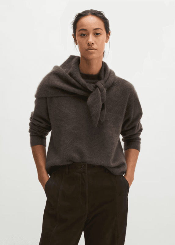Marc O`Polo Cozy, loose-fitting sweater - Burnt Coffee