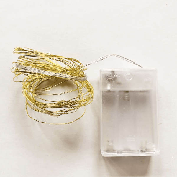 Hovedbilde Lyskjede metall 5 m gull for batteri/ Trend