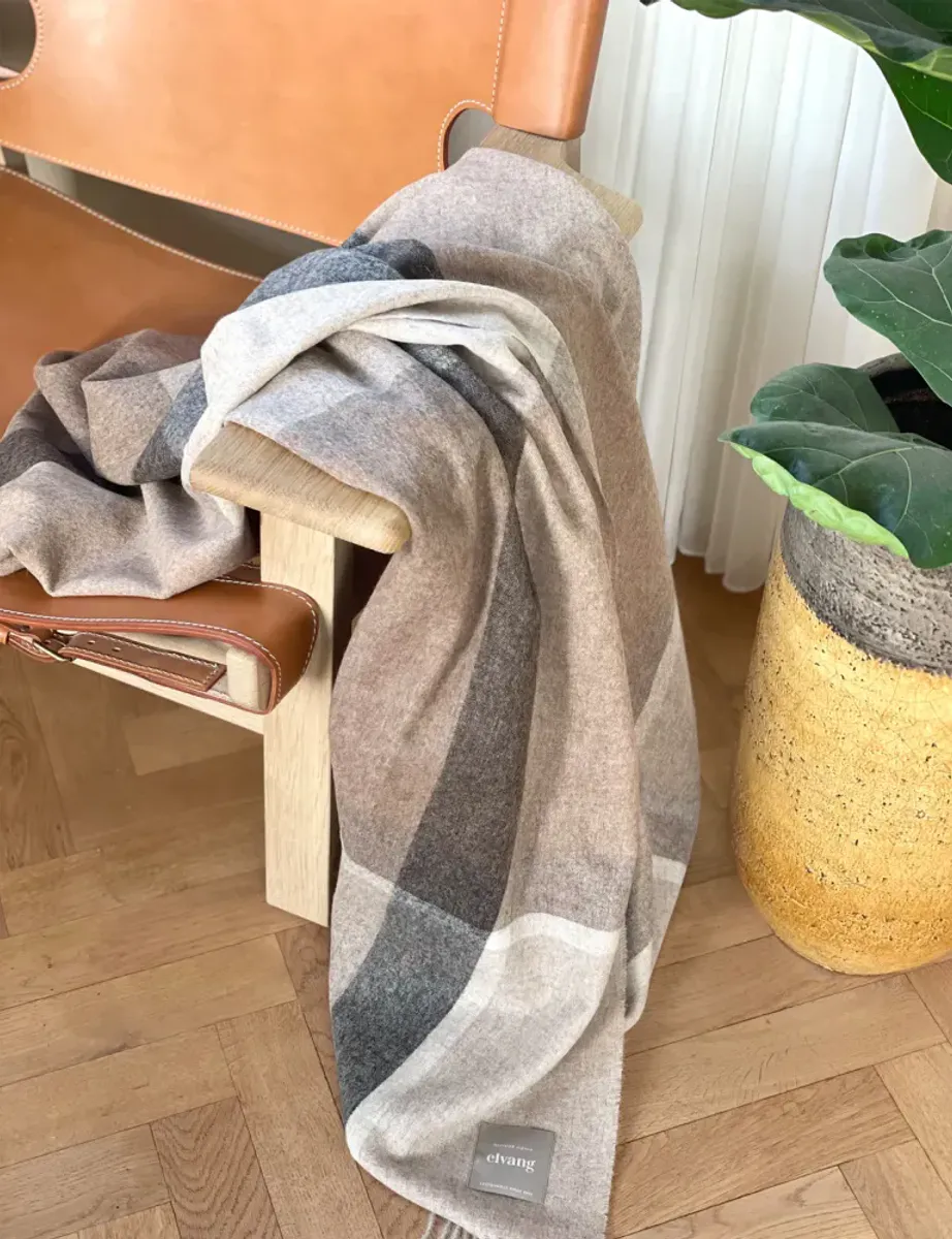 Manhattan throw, Pledd, Beige/ Elvang