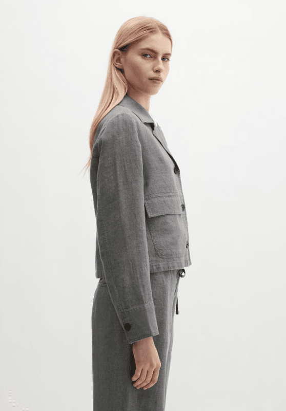 Mark O`Polo Linen jacket - Slate Grey Melange
