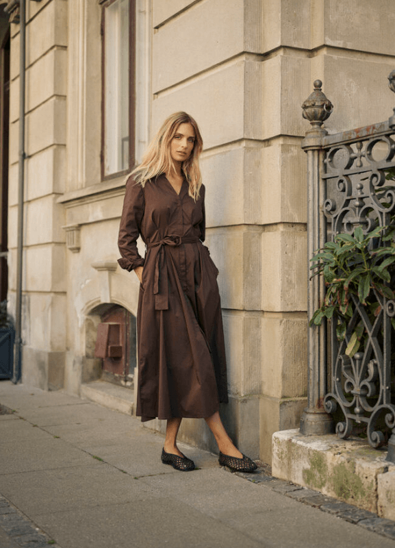 Culture CUelna Antoinett Dress - Coffee Bean