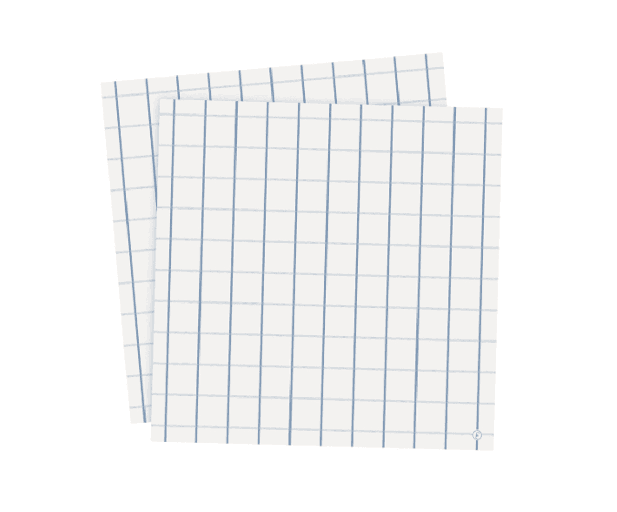 Serviett 33x33cm rutete hvit/blå/ Ernst