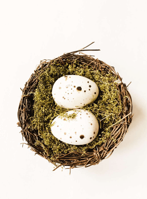 Hovedbilde Trend Egg i rede d 12 cm natur
