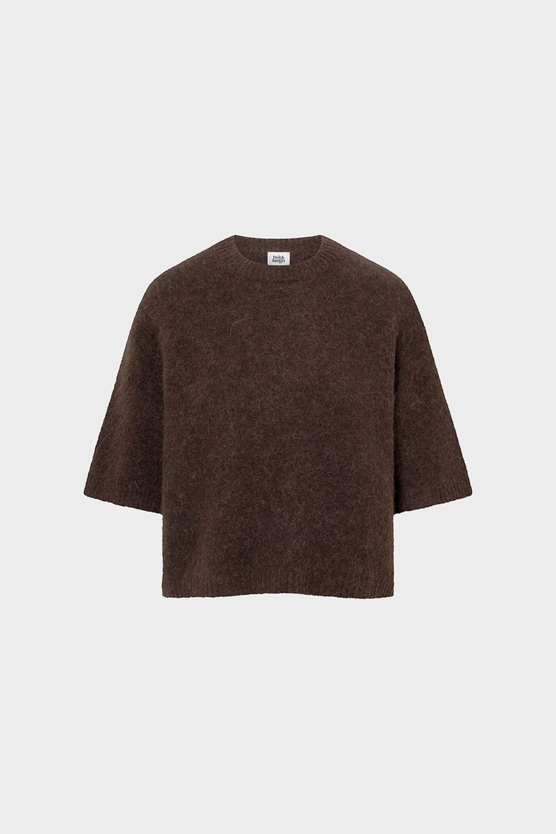 Madina Short Sleeve Knit Mocha Brown/ Twist&Tango