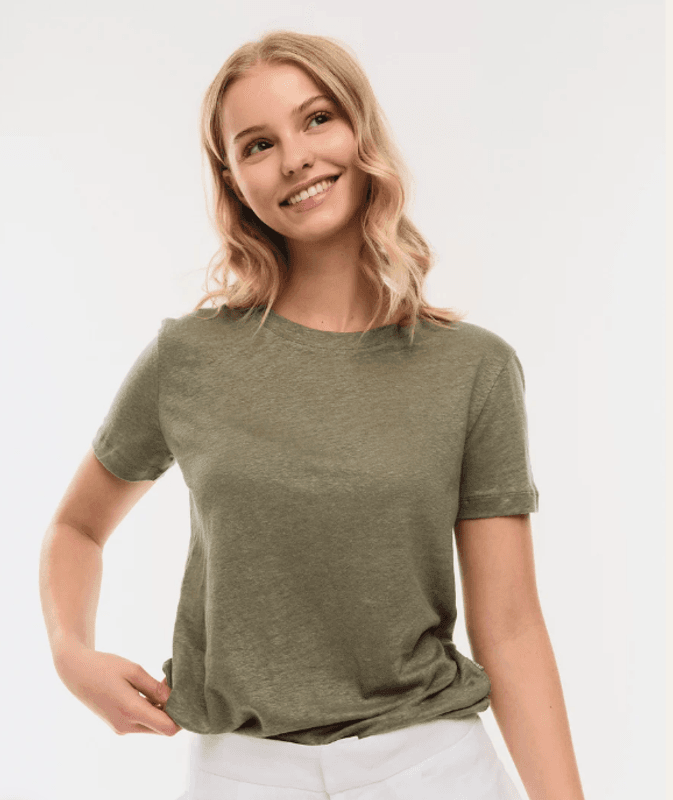 Ella&il Jane Linen Tee - Green