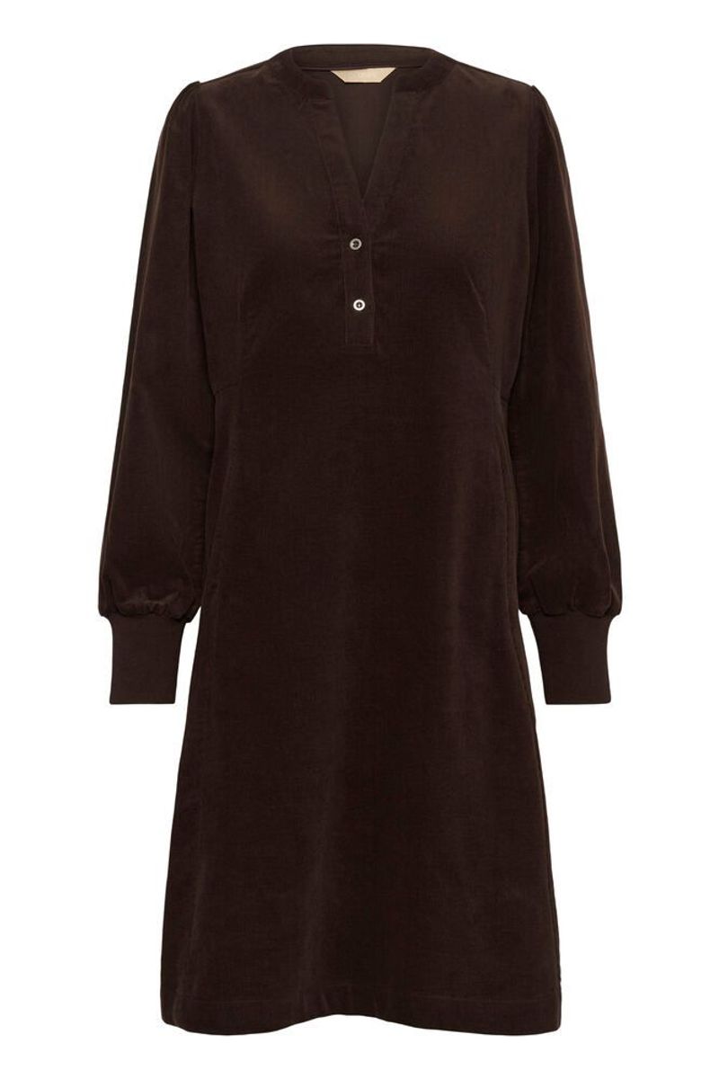 CUula Rhaena short Kordfløyelkjole Coffee Bean - Brown/ Culture