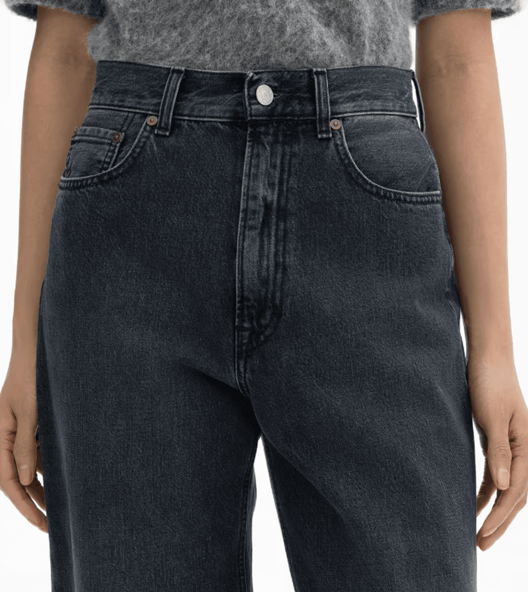 WIDE LEG DENIM DARK GREY/ Dagmar