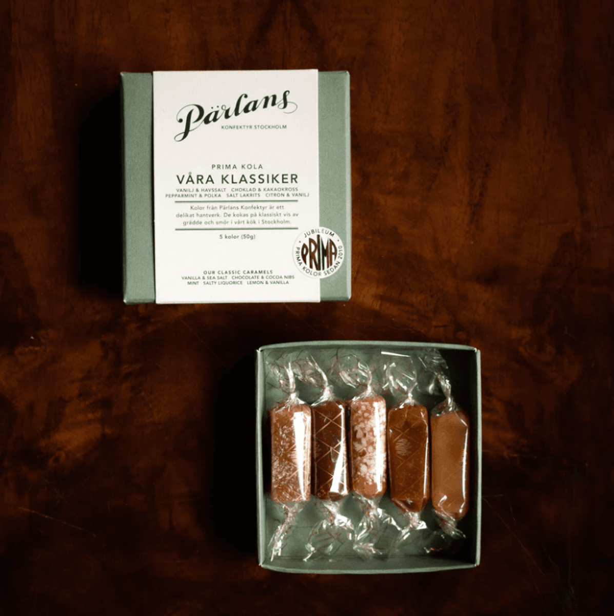  Caramel box of 5 VÅRA KLASSIKER/  Pärlans