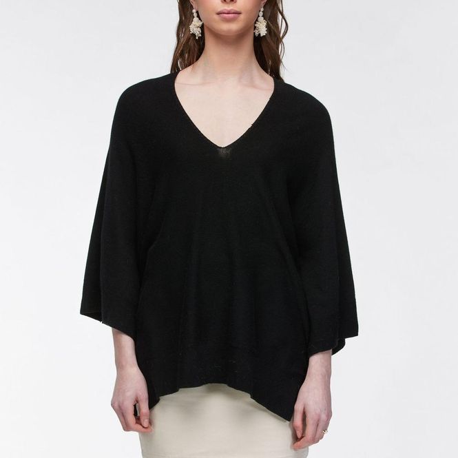 Hovedbilde Oda Poncho svart/ Woodling