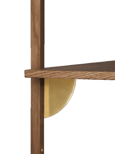 Hovedbilde Sector Shelf Single/Wide - Smoked Oak/Brass