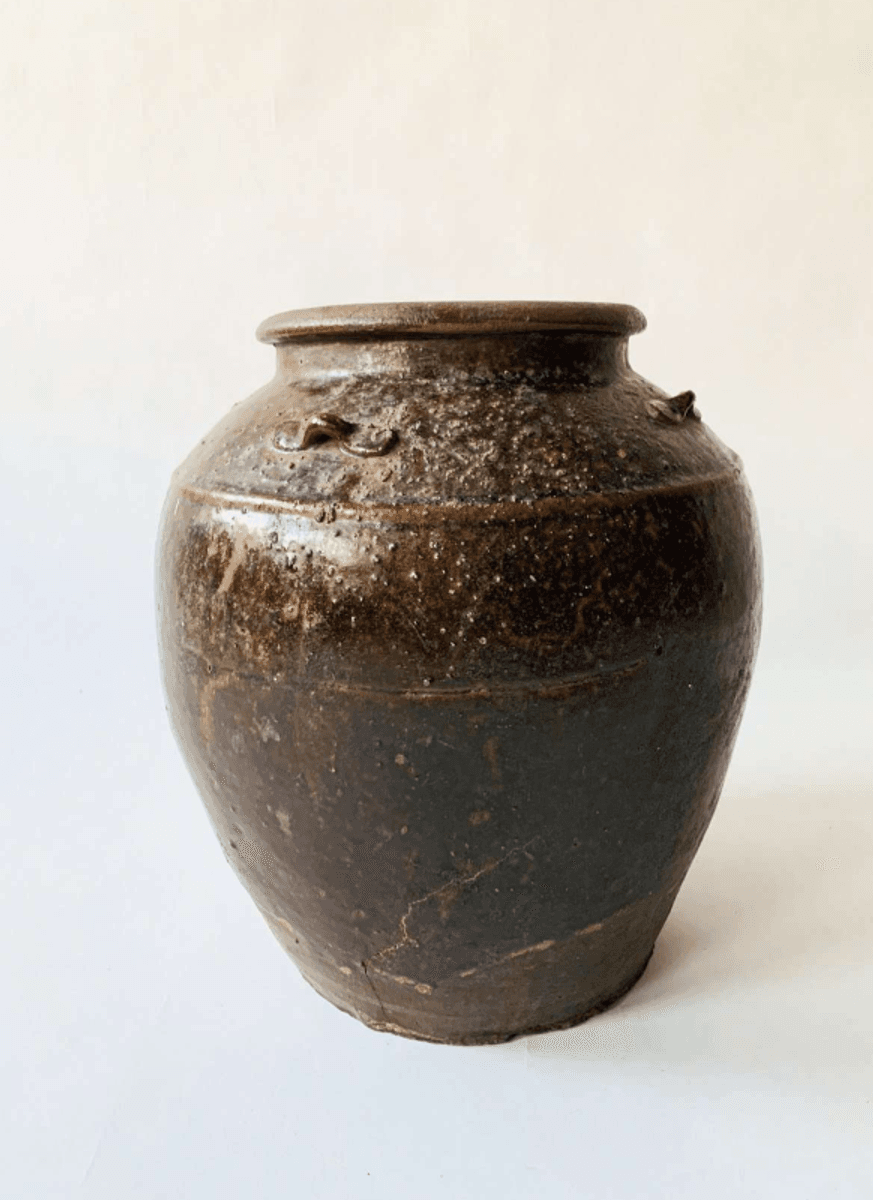Terracotta urne glasert 32x32x28cm/ Trend Design
