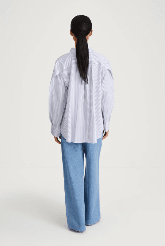 JANIS SHIRT - BL5UE/WHITE STRIPE/ Stylein