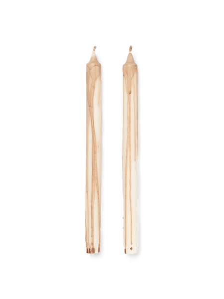 Bilde av Dryp Candles - Set of 2 - Beige/ Ferm Living