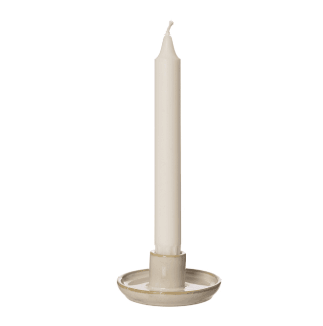 Hovedbilde Ernst Ljusstake d9 h3,5cm - naturvit