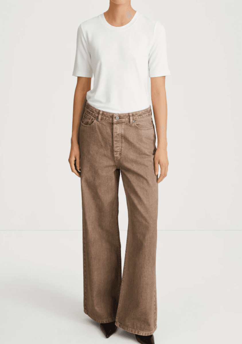 KAYNE WIDE-LEG DENIM BROWN/ Stylein