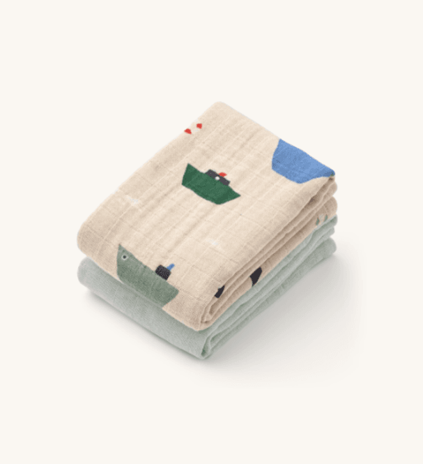 Hovedbilde Liewood Lewis Muslin Cloth 2-Pack - Sailing / ...