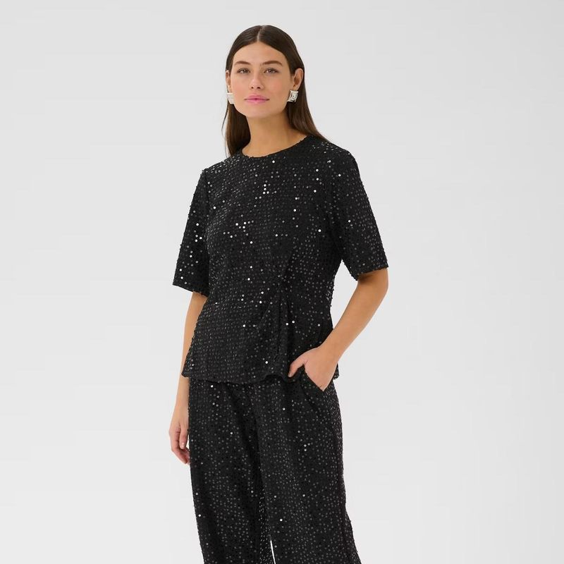 CUtamera Sequin Blouse Culture