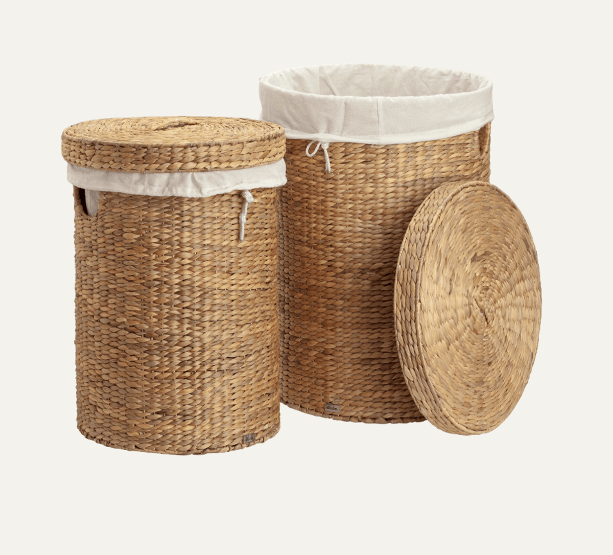 Laundry basket round Lily natural liten/ Dixie