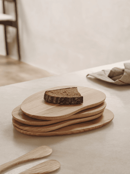 Bilde av Cairn Butter Boards - Set of 4 - Oak/ Ferm Living