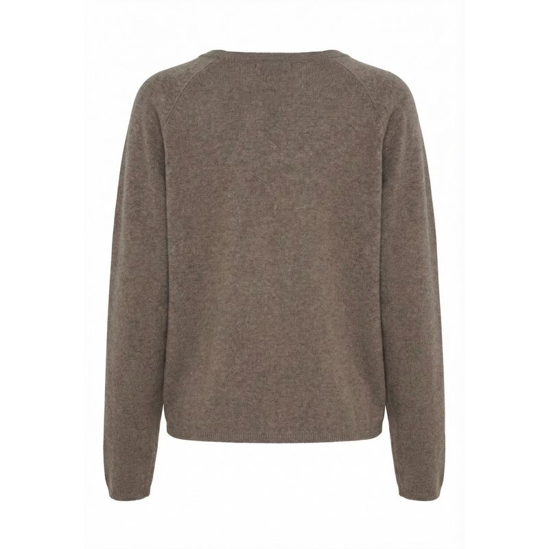  BTF EVA Cashmere Cardigan - Taupe Melange
