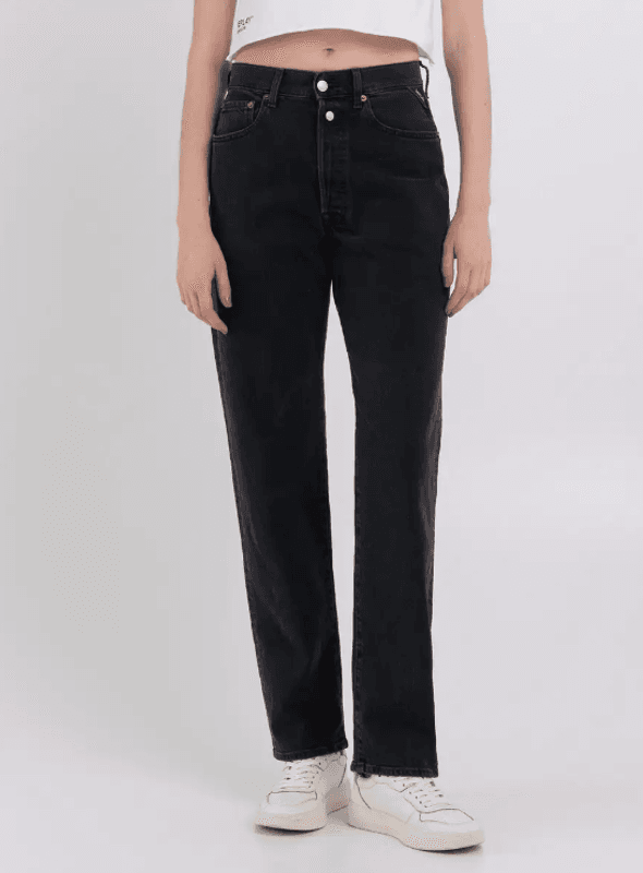 W9Z1 straight fit jeans BLACK DELAVÈ/ Replay