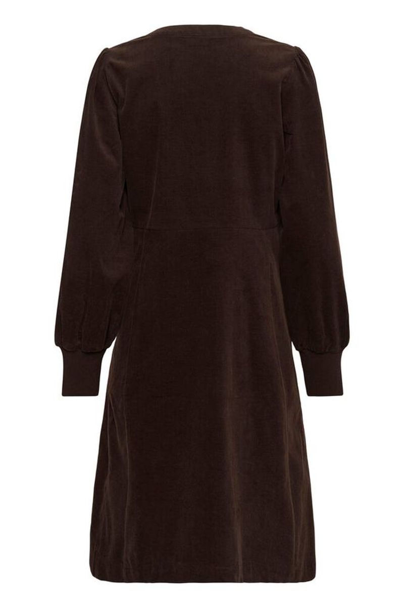 CUula Rhaena short Kordfløyelkjole Coffee Bean - Brown/ Culture