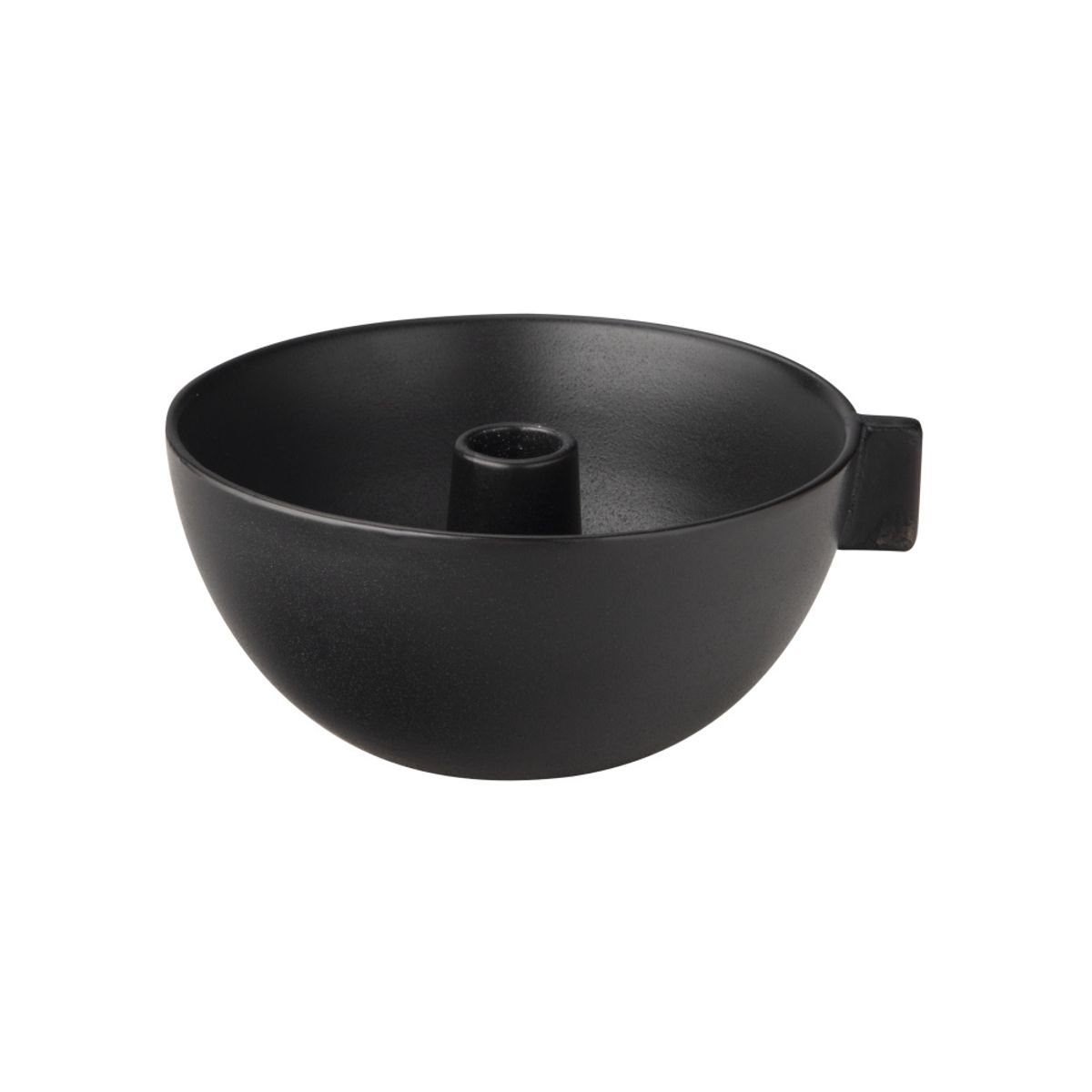 Lys-skål d17 h8 svart.ERNST