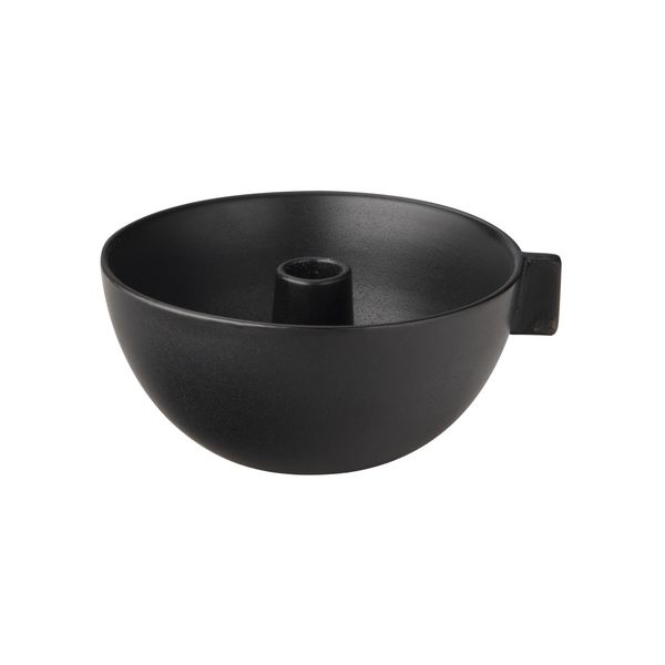 Hovedbilde Lys-skål d17 h8 svart.ERNST