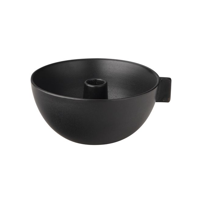 Hovedbilde Lys-skål d17 h8 svart.ERNST