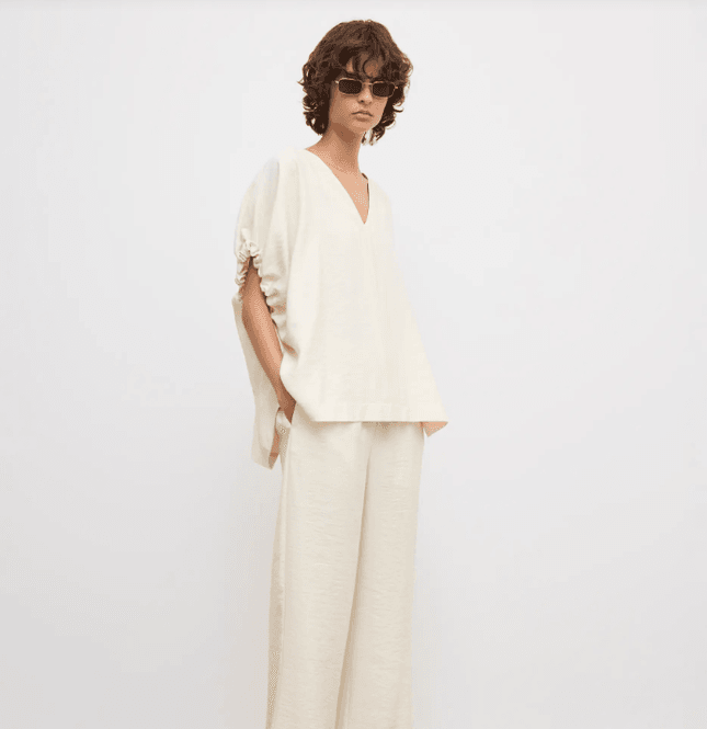 Hovedbilde Dagmar Rouched v-neck top - Off White