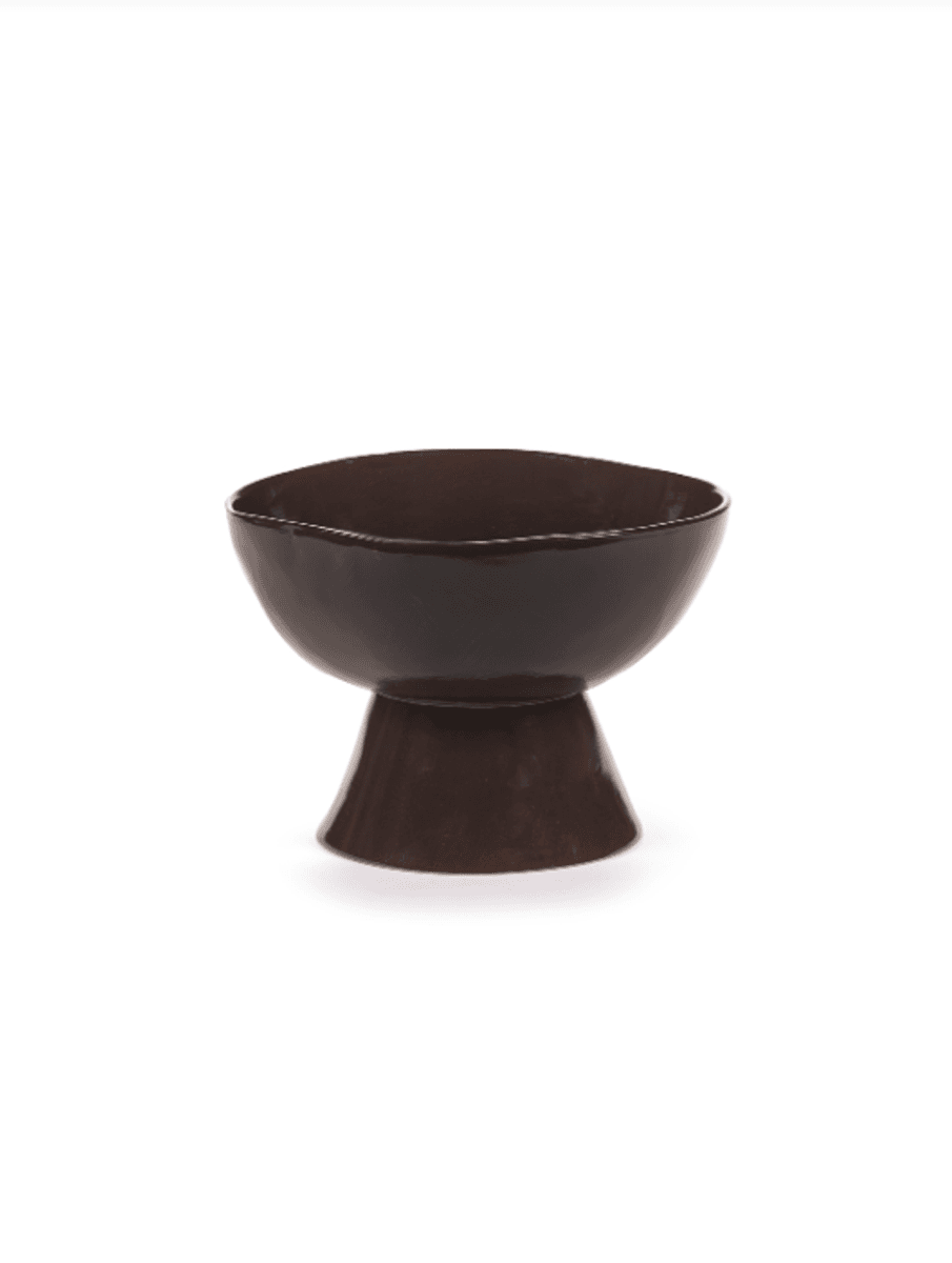 High Bowl Large Foot Ebony La Mère/ Serax
